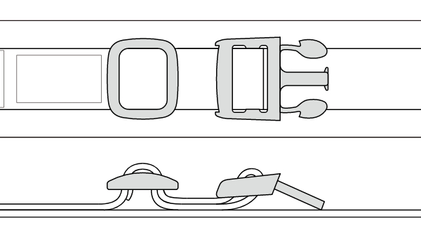 Buckle-type nylon watch straps