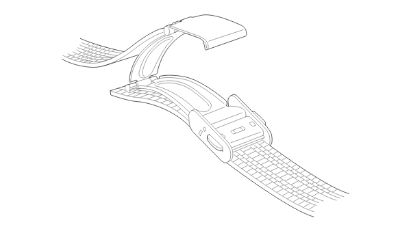 Fold-over push-button deployment clasps