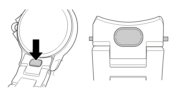 Button release watch strap