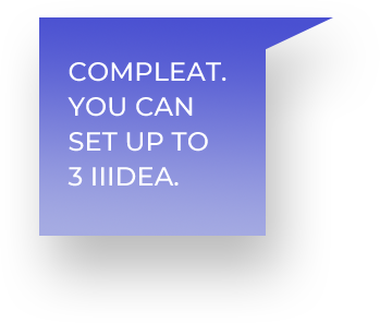COMPLEAT.YOU CAN SET UP TO 3 IIIDEA.